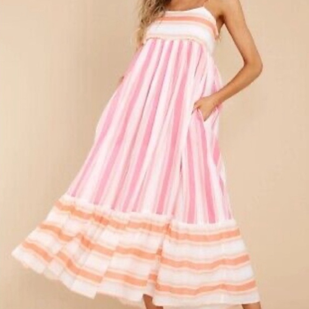 Olivia James Malin Wide Stripe Maxi Sundress - Picture 2 of 8